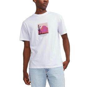 Jack & Jones Jorlucca Graphic Tee SS Parlak Beyaz Bisiklet Yaka Erkek T-shirt