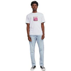 Jack & Jones Jorlucca Graphic Tee SS Parlak Beyaz Bisiklet Yaka Erkek T-shirt