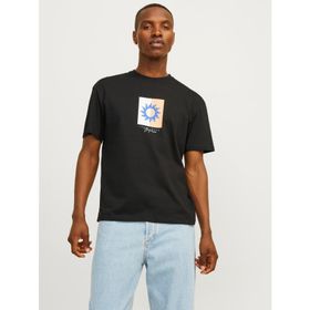 Jack & Jones Jormarbella Branding Tee Ss Crew Neck Siyah Erkek T-shirt