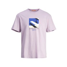 Jack & Jones Jormarbella Front Tee Ss Crew Neck Lila Erkek T-shirt
