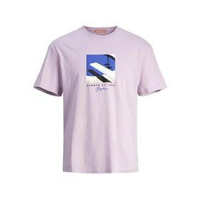 Jack & Jones Jormarbella Front Tee Ss Crew Neck Lila Erkek T-shirt