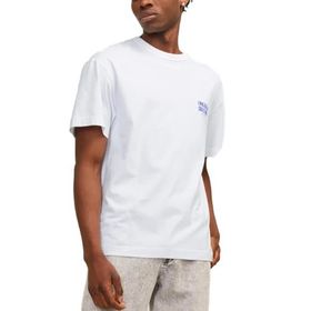 Jack & Jones Jormykonos Parlak Beyaz Back Tee Ss Bisiklet Yaka Sn Erkek T-shirt