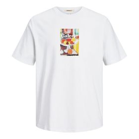 Jack & Jones Jornoto Art Tee SS Parlak Beyaz Bisiklet Yaka Erkek T-shirt