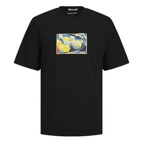 Jack & Jones Jornoto Art Tee SS Siyah Bisiklet Yaka Erkek T-shirt