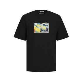 Jack & Jones Jornoto Art Tee SS Siyah Bisiklet Yaka Erkek T-shirt