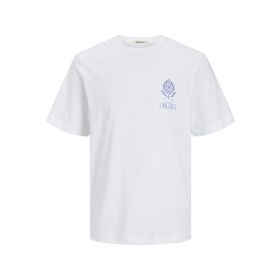 Jack & Jones Jornoto Graphic Chest Tee SS C.n LN Parlak Beyaz Erkek T-shirt