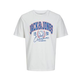 Jack & Jones Jorpalms Parlak Beyaz Tee Ss Crew Neck Styd Erkek T-shirt