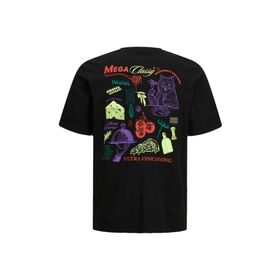 Jack & Jones Jorrecipe Tee Ss Crew Neck Tg Ln Siyah Erkek T-shirt
