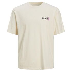 Jack & Jones Jorrecipe Tee Ss Crew Neck TG LN Tereyağı Krema Erkek T-shirt