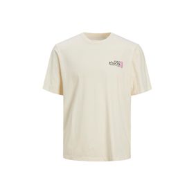 Jack & Jones Jorrecipe Tee Ss Crew Neck TG LN Tereyağı Krema Erkek T-shirt