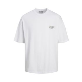 Jack & Jones Jorsantorini Graphic Tee Ss Crew Neck SN Parlak Beyaz Erkek T-shirt