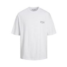Jack & Jones Jorsantorini Graphic Tee Ss Crew Neck SN Parlak Beyaz Erkek T-shirt