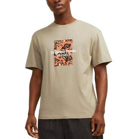 Jack & Jones Jorsequoia Tee SS Kahverengi Turuncu Siyah Erkek T-shirt