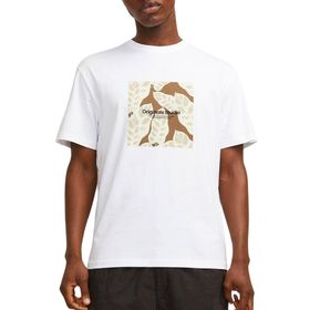 Jack & Jones Jorsequoia Tee Ss Parlak Beyaz Bisiklet Yaka Erkek T-shirt