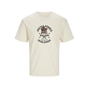 Jack & Jones Jorseven Skull Tee SS Crew Neck Sn Tereyağı Krema Erkek T-shirt