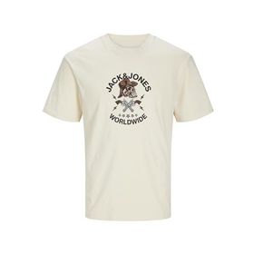 Jack & Jones Jorseven Skull Tee SS Crew Neck Sn Tereyağı Krema Erkek T-shirt