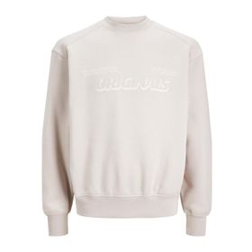 Jack & Jones Jorshadow Bolt Sweat Crew Neck BLK Koyu Bej Erkek Sweatshirt