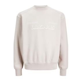 Jack & Jones Jorshadow Bolt Sweat Crew Neck BLK Koyu Bej Erkek Sweatshirt