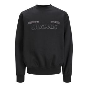 Jack & Jones Jorshadow Bolt Sweat Crew Neck BLK Siyah Erkek Sweatshirt