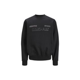Jack & Jones Jorshadow Bolt Sweat Crew Neck BLK Siyah Erkek Sweatshirt