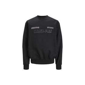 Jack & Jones Jorshadow Bolt Sweat Crew Neck BLK Siyah Erkek Sweatshirt