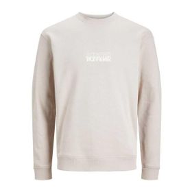 Jack & Jones Jorshadow Branding Sweat Crew Neck BLK Koyu Bej Erkek Sweatshirt