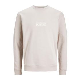 Jack & Jones Jorshadow Branding Sweat Crew Neck BLK Koyu Bej Erkek Sweatshirt