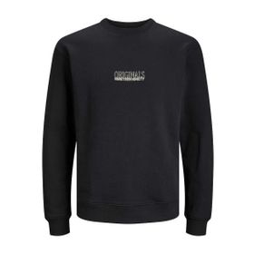 Jack & Jones Jorshadow Branding Sweat Crew Neck BLK Siyah Erkek Sweatshirt