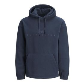 Jack & Jones Jorsilverlake Fleece Hood Lacivert Erkek Sweatshirt