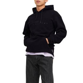 Jack & Jones Jorsilverlake Fleece Hood Siyah Erkek Sweatshirt