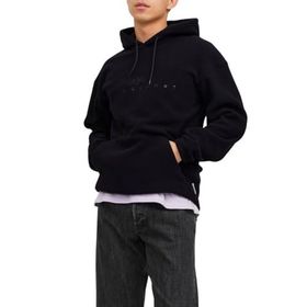 Jack & Jones Jorsilverlake Fleece Hood Siyah Erkek Sweatshirt