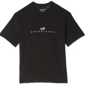 Jack & Jones Jorsilverlake Puff Tee S Crew Neck LN Siyah Erkek T-shirt