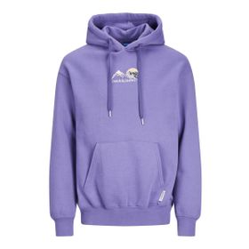 Jack & Jones Jorsilverlake Sweat Hood Koyu Lila Erkek Sweatshirt