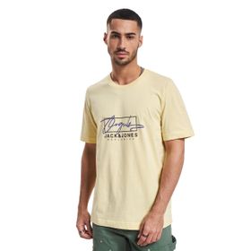 Jack & Jones Jorsplash Branding Tee Ss Fransız Vanilya Bisiklet Yaka Erkek T-shirt