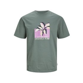 Jack & Jones Jortampa AOP Branding Tee Ss C.N SN Laurel Wreath Erkek T-shirt