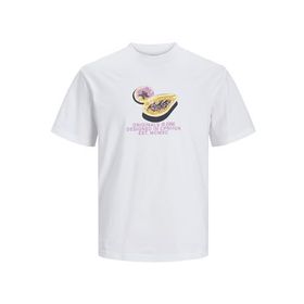 Jack & Jones Jortampa AOP Branding Tee Ss C.N SN Parlak Beyaz Erkek T-shirt