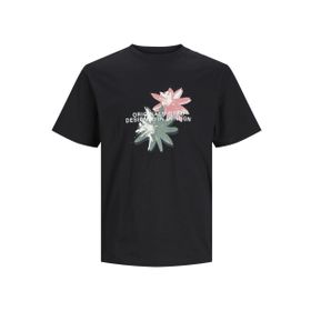 Jack & Jones Jortampa AOP Branding Tee Ss C.N SN Siyah Erkek T-shirt