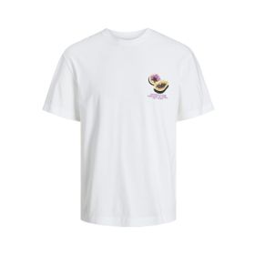 Jack & Jones Jortampa Back Tee Ss Crew Neck Sn Parlak Beyaz Erkek T-shirt