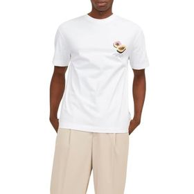 Jack & Jones Jortampa Back Tee Ss Crew Neck Sn Parlak Beyaz Erkek T-shirt