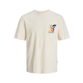 Jack & Jones Jortampa Back Tee Ss Crew Neck Sn Tereyağı Krema Erkek T-shirt
