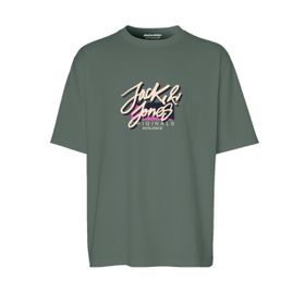 Jack & Jones Jortampa Tee Ss Crew Neck 1 FST LN Koyu Yeşil Erkek T-shirt