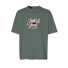 Jack & Jones Jortampa Tee Ss Crew Neck 1 FST LN Koyu Yeşil Erkek T-shirt