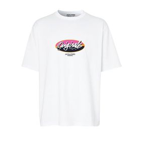 Jack & Jones Jortampa Tee Ss Crew Neck 1 FST LN Parlak Beyaz Erkek T-shirt