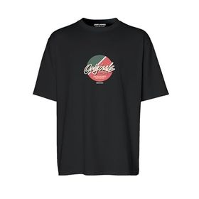 Jack & Jones Jortampa Tee Ss Crew Neck 1 FST LN Siyah Erkek T-shirt