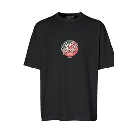 Jack & Jones Jortampa Tee Ss Crew Neck 1 FST LN Siyah Erkek T-shirt