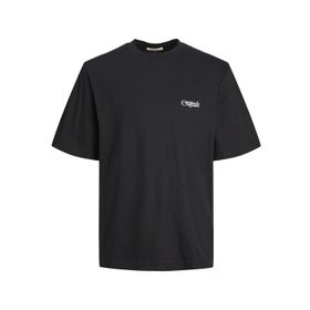 Jack & Jones Jortaormina Graphic Tee Ss Crew Neck Siyah Erkek T-shirt