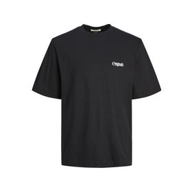 Jack & Jones Jortaormina Graphic Tee Ss Crew Neck Siyah Erkek T-shirt