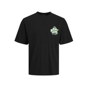 Jack & Jones Jortoast Tee Ss Crew Neck TG LN Siyah Erkek T-shirt