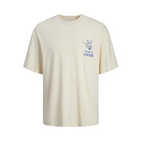 Jack & Jones Jortokyo Market Tee SS Tereyağı Krema Bisiklet Yaka Erkek T-shirt
