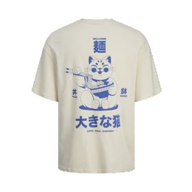 Jack & Jones Jortokyo Market Tee SS Tereyağı Krema Bisiklet Yaka Erkek T-shirt